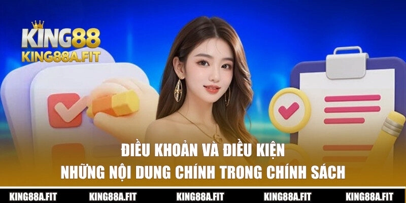 Những nội dung chính có trong điều khoản và điều kiện King88